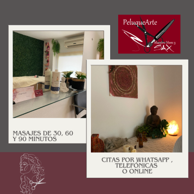 Salon de masaje en Sax. Masajes de 30, 60 o 90 minutos. Para aliviar la fatiga, los músculos tensos y la mala circulación sanguínea.